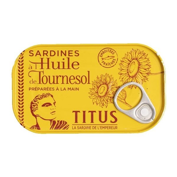 Titus Sardines In Sunflower Oil Sardinės saulėgrąžų aliejuje 125g
