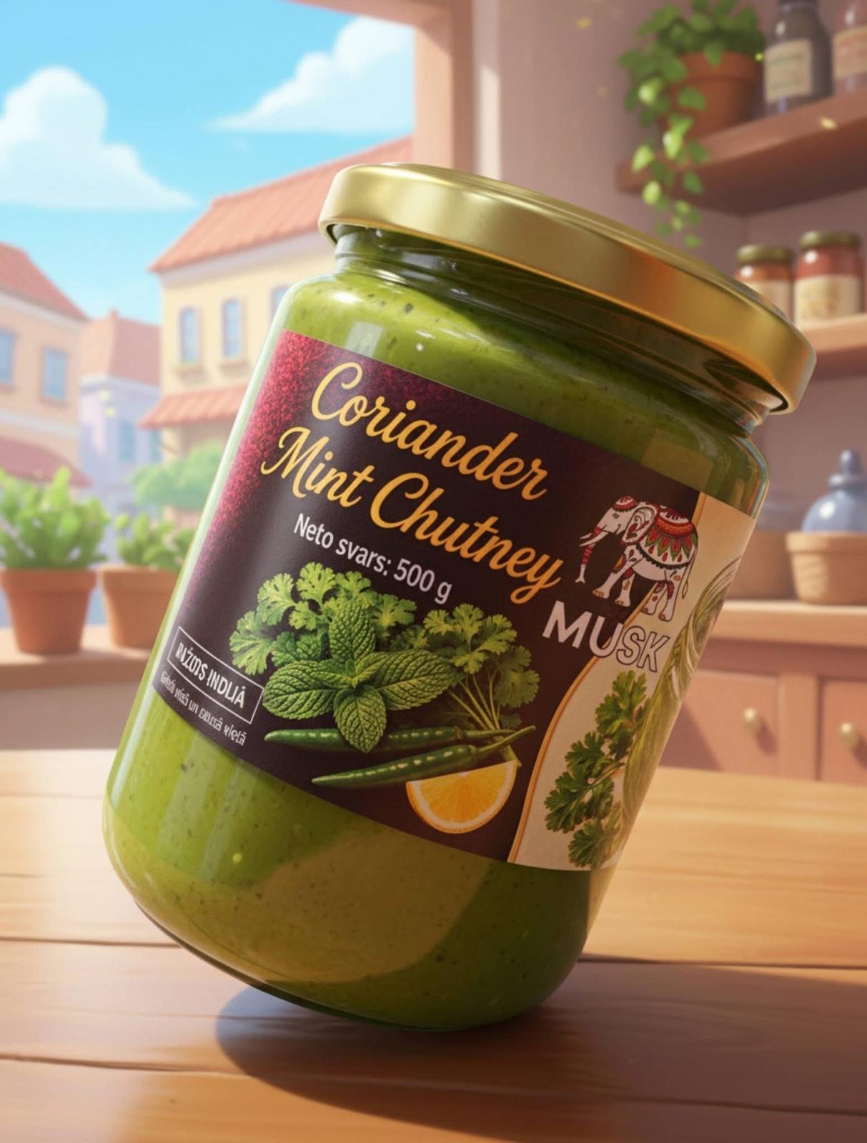 Coriander Mint Chutney Coriander Mint Chutney 500g - Image 1